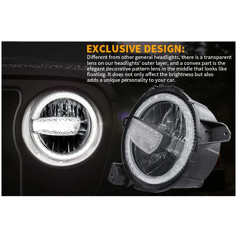 DOT SAE 2018 2019 Jeep Wrangler Moab Edition Led Headlights for Jeep Wrangler Moab