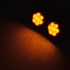 3W Pair of LED Smoke/Silvery Cover Turn Signal Light Flare Light Amber for Jeeps Wrangler 2007-2015
