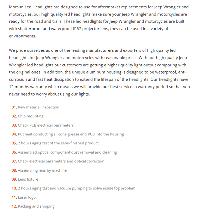 Full Halo Ring White Amber 7" Round Led Headlight 7 Inch Headlamps for Jeep Wrangler Jk