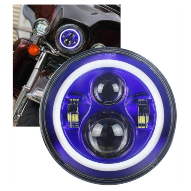 7 inch Led Blue Halo Lights for Jeep Wrangler JK Blue Halo Headlights Jeep Wrangler Conversion Kits