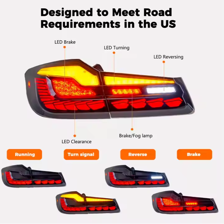 2010-2019 Led Tail Light for BMW 5 Series G30 G38 Led Tail Lamp Accessory Smoke Red Led Rear Lamp New Condition