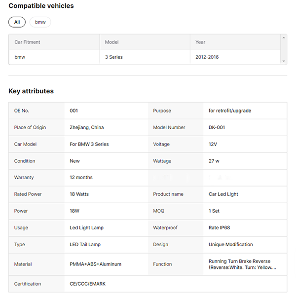 New Design Taillight Tail Lamp Led Light for Bmw 3 Series F30 F35 F80 2012 - 2018 Rear Lamp