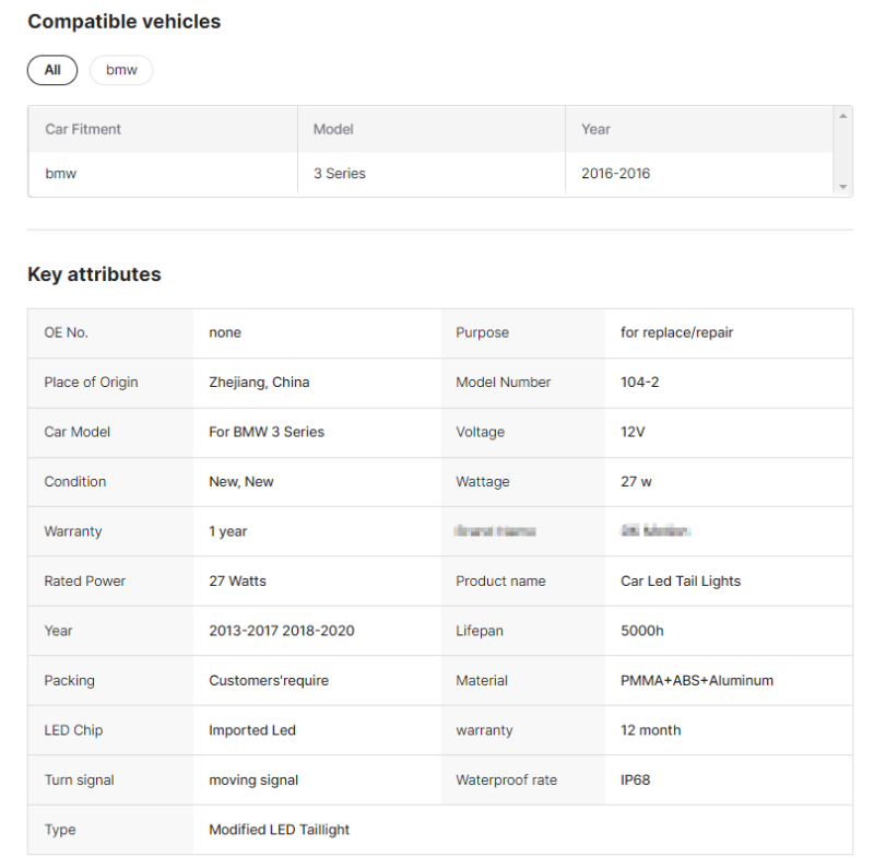 Tail Lights for BMW F30 13-17 18-20 Car Led Tail Rear Lamp Assembly