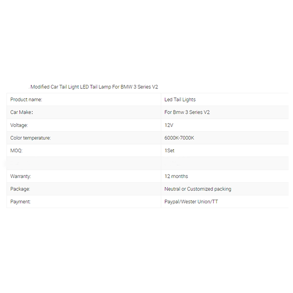 Taillights For BMW 3-series 2013-2018 Car Led Rear Lamps V2