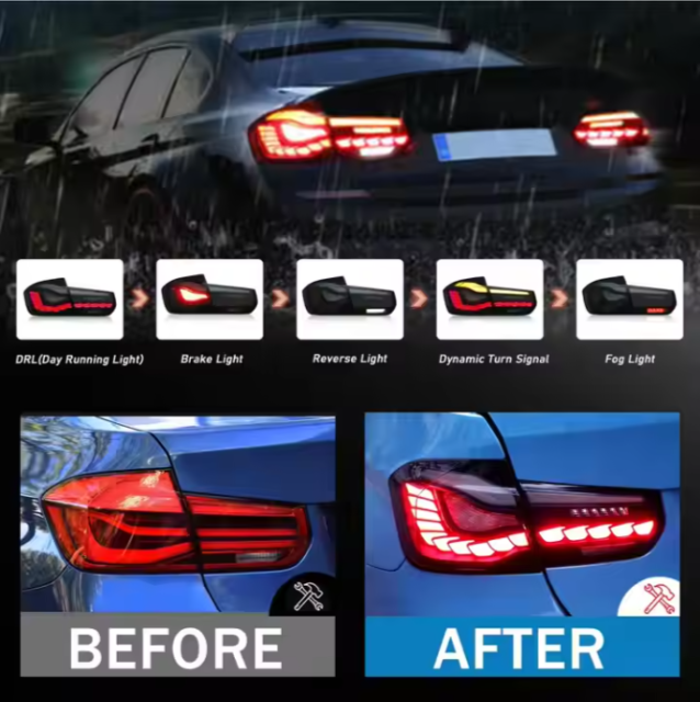 Plug and Play LED Dragon Tail Lights for BMW 3-series F30 F35 F80 2013-2020 New Condition Auto Rear Lamps Accessory