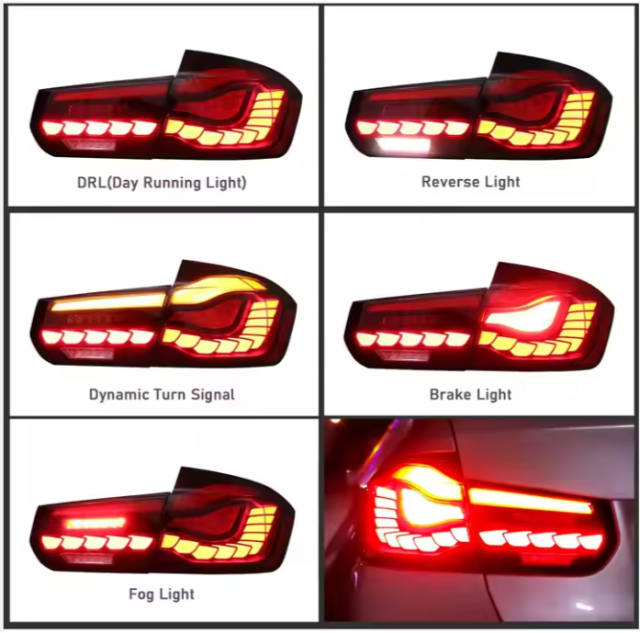 Plug and Play LED Dragon Tail Lights for BMW 3-series F30 F35 F80 2013-2020 New Condition Auto Rear Lamps Accessory