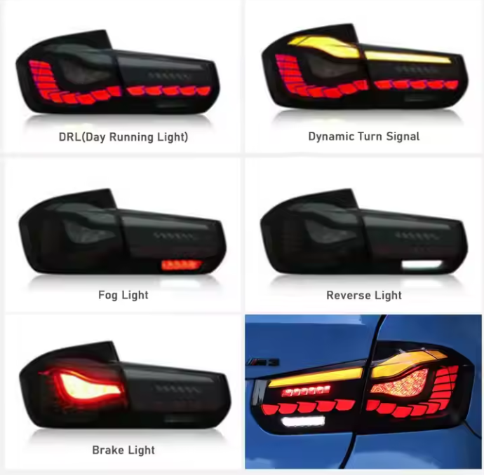 Plug and Play LED Dragon Tail Lights for BMW 3-series F30 F35 F80 2013-2020 New Condition Auto Rear Lamps Accessory