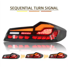 Modified Dragon Scale LED Tail Light for BMW 5 Series G30 G38 2010-2019 New Red Lens Yellow Light Rear Lamp Tail Lamp Assembly