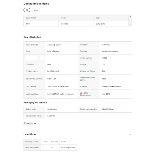 2022 New Design Taillamp Modified Tail Lamp Led Light for Bmw 3 Series F30 F80 2012 - 2018