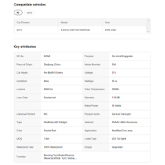 Auto Rear Lamp Accessories Lower Price Modified Taillight Led Tail Lights for BMW 5 Series G30 G38 2018 2019 2020