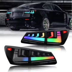 RGB Start up Animation LED Tail Lights for Lexus IS250 DRL 220d IS350 ISF 2006-2012 Rear Lamps Assembly
