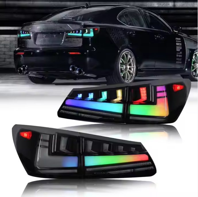 RGB Start up Animation LED Tail Lights for Lexus IS250 DRL 220d IS350 ISF 2006-2012 Rear Lamps Assembly