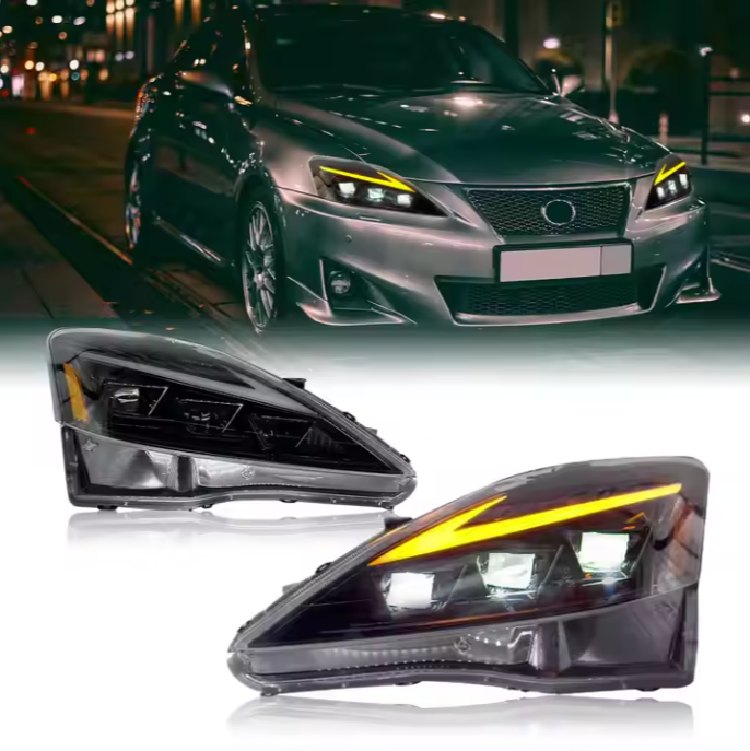 RGB LED Headlamp Headlights for Lexus IS250 IS300 IS350 2006-2012 Modified Full-LED Assembly for Front Lamp