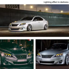RGB LED Headlamp Headlights for Lexus IS250 IS300 IS350 2006-2012 Modified Full-LED Assembly for Front Lamp
