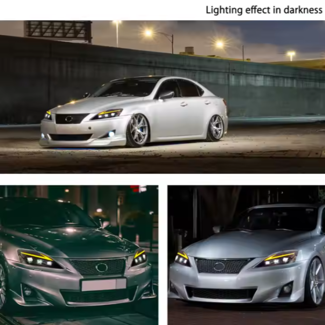 RGB LED Headlamp Headlights for Lexus IS250 IS300 IS350 2006-2012 Modified Full-LED Assembly for Front Lamp