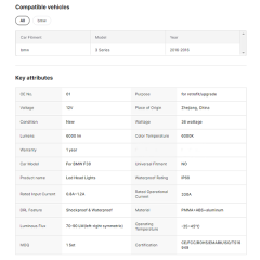 LED Headlamp Front Lamp Assembly for F30 F35 F80 320i 328i 330i 335i New Condition 6000k Color 2013-2018 for BMW 3-series