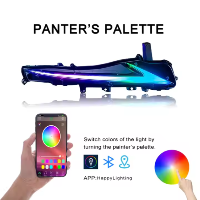 DRL RGB Led Daytime Running Light for lexus IS250 IS300 Led Head Lamp Assembly Front Bumper Light