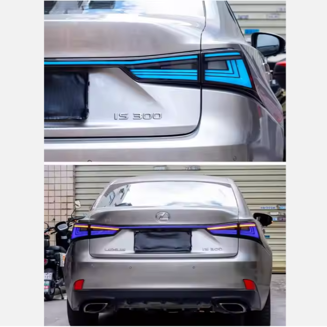 RGB LED Taillights for LEXUS IS250 300 350 2013-2020 Car Trunk Bar Light With Dynamic Animation Automobile Rear Lamp Assembly