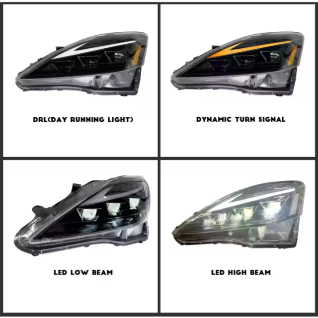 RGB LED Headlights Headlamp for Lexus IS 250/300 350 2006-2012 Sequential Front Lamp for IS Series Accessory