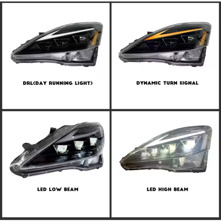 RGB LED Headlights Headlamp for Lexus IS 250/300 350 2006-2012 Sequential Front Lamp for IS Series Accessory