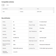 Led Headlight Headlamp for BMW F30 3-series 2013-2018 F35 F80 320i 328i 330i 335i Rear Lamp