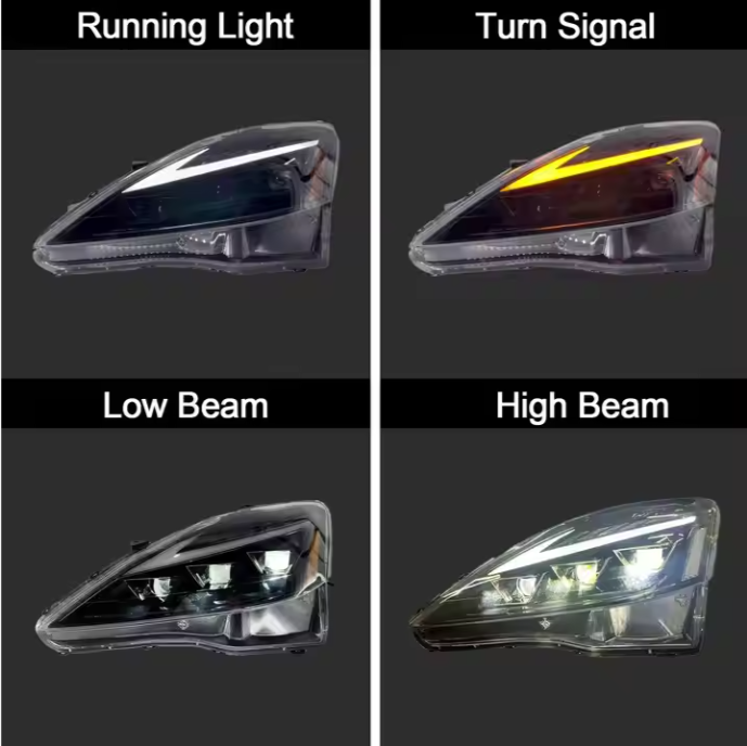 RGB LED Headlamp Headlights for Lexus IS250 IS300 IS350 2006-2012 Modified Full-LED Assembly for Front Lamp