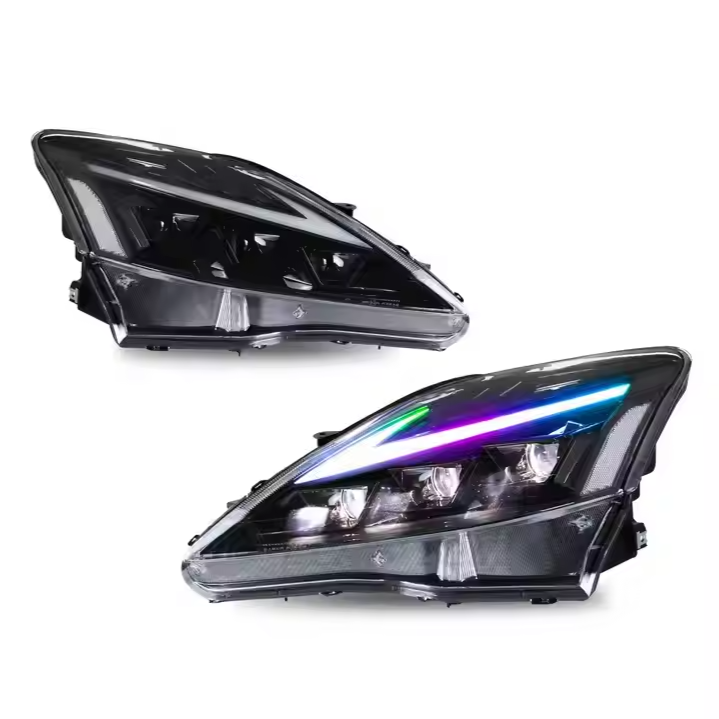 RGB LED Car Head LAMP DRL Start up Animation IS250 IS350 ISF 200d 2006-2013 Plug and Play Headlights for Lexus IS250