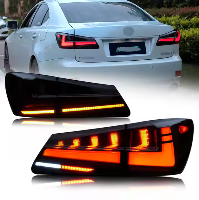 RGB Start up Animation LED Tail Lights for Lexus IS250 DRL 220d IS350 ISF 2006-2012 Rear Lamps Assembly