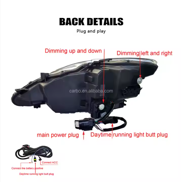 Start-up Blue Animation RGB LED Headlamp for Lexus IS250 IS300 IS350 2006-2012 Modified Full-LED Assembly for Front Car