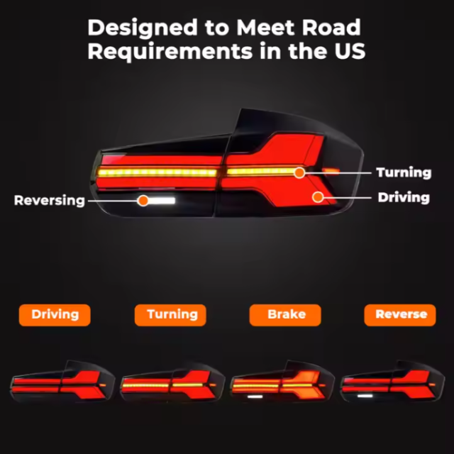 for BMW 3 Series F30 F35 F80 LED Tail Lights Assembly G05 Design 2013-2020 Modified 320i Rear 12v DRL