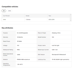 Auto Car Parts Tail Lights for BMW 3 Series F30 F35 2012-2018 Taillight Assembly Dragon Scale Turn Signal Lights