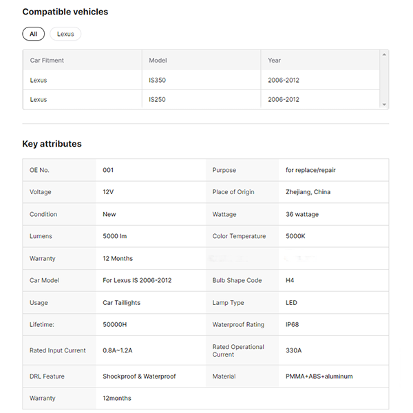 Best Price for Lexus IS250 IS220d IS350 2006-2012 With Sequential Turn Signal Led Tail Light Lamp Auto Accessory