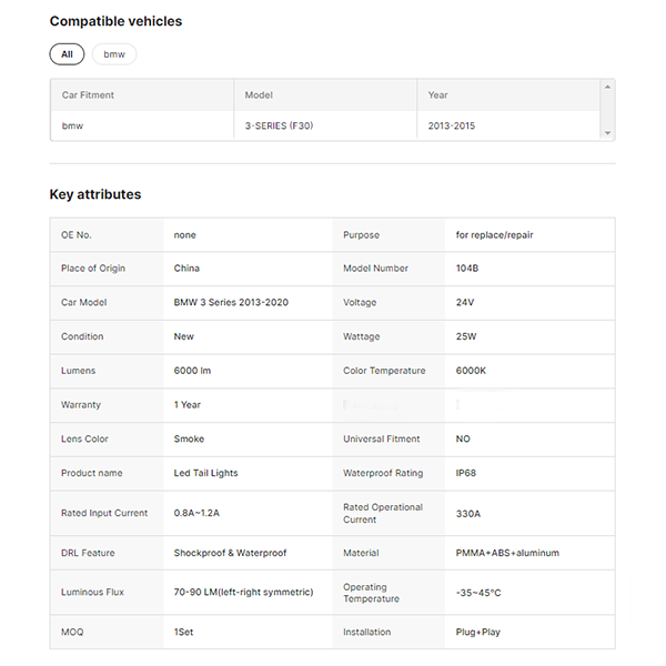 for BMW 3 Series F30 F35 F80 LED Tail Lights Assembly G05 Design 2013-2020 Modified 320i Rear 12v DRL