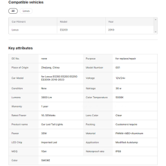 Wholesale New LED Start-up Animation DRL Tail Lights for Lexus ES350 ES200 ES250 ES300h 2018-2023 Smoked