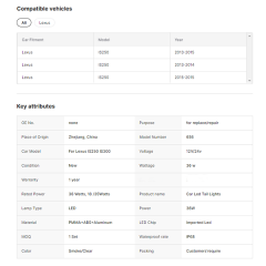 RGB Model 2013-2020 LED Tail Lamp Assembly for Lexus IS250 IS300 IS350 Premium LED Tail Lights