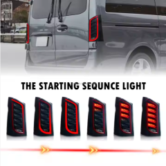 Car Modified Led Lamp Tail Light for Benz Vito V250 V260 W447 2014 - 2020 Rear Lamp With Sequential Turn Signal Accessory