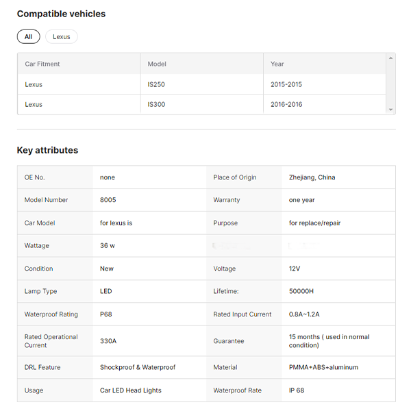 DRL RGB Led Daytime Running Light for lexus IS250 IS300 Led Head Lamp Assembly Front Bumper Light