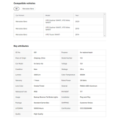 Light for Vito Tail Lights 2014-2020 W447 LED Tail Lamp DRL Rear Lamp Dynamic Signal ALL LED Accessories