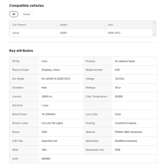 RGB Start up Animation LED Tail Lights for Lexus IS250 DRL 220d IS350 ISF 2006-2012 Rear Lamps Assembly