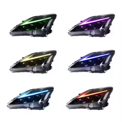 RGB LED Car Head LAMP DRL Start up Animation IS250 IS350 ISF 200d 2006-2013 Plug and Play Headlights for Lexus IS250