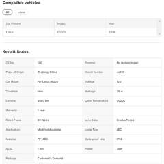 New Product Car LED Tail Light Lamp for Lexus ES200 ES300h Running Water Tail Lamp Assembly for Lexus ES300 2018-2024