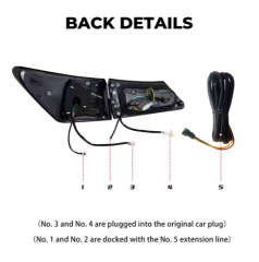 RGB LED Tail Lamp for LEXUS IS 250 300 350 2006 - 2012 Led Tail Lights With Sequential Turn Signal Auto Accessories