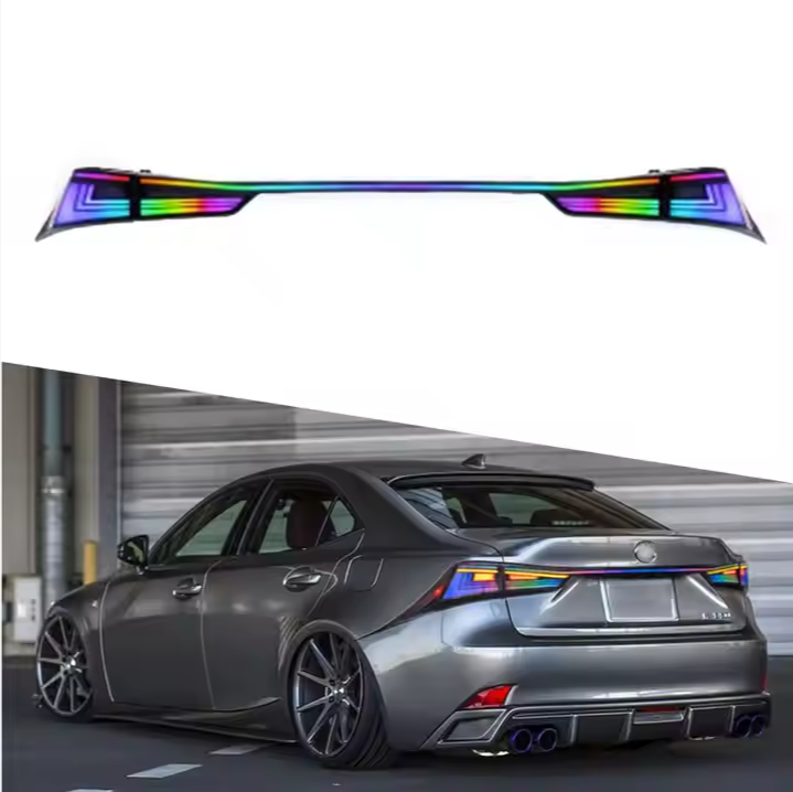 RGB LED Taillights for LEXUS IS250 300 350 2013-2020 Car Trunk Bar Light With Dynamic Animation Automobile Rear Lamp Assembly