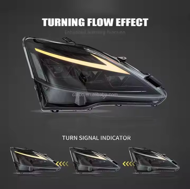 RGB LED Headlights Headlamp for Lexus IS 250/300 350 2006-2012 Sequential Front Lamp for IS Series Accessory
