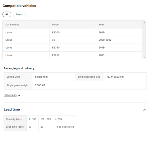 Rear Lamp for Lexus ES ES200 250 350 300h 2018-2023 Taillamp Led Tail Lights Auto Accessories Spoiler Lamp