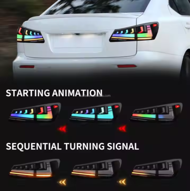 RGB Style Full LED Tail Lamp 2006-2012 IS250 IS350 ISF for Lexus IS Led Tail Light With Sequential Auto Parts