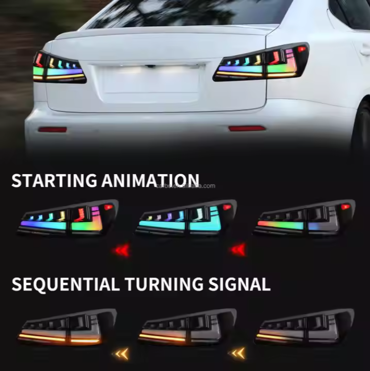 RGB Style Full LED Tail Lamp 2006-2012 IS250 IS350 ISF for Lexus IS Led Tail Light With Sequential Auto Parts