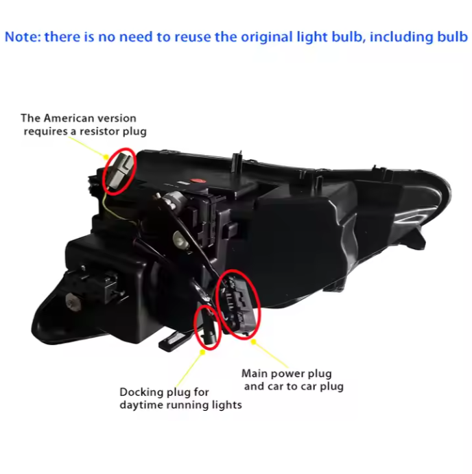 RGB LED Headlamp Headlights for Lexus IS250 IS300 IS350 2006-2012 Modified Full-LED Assembly for Front Lamp