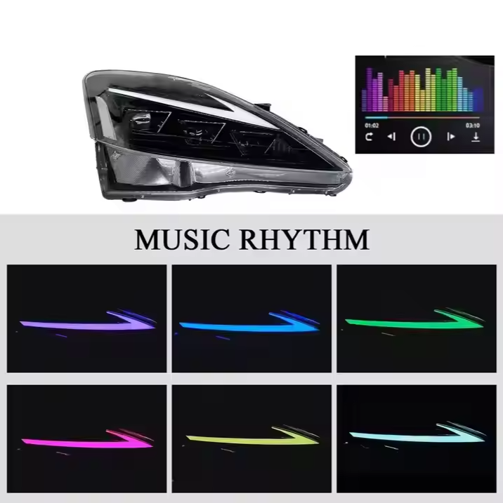 For Lexus IS250 2006-2012 RGB Headlights