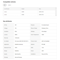 For Lexus IS250 2006-2012 RGB Headlights